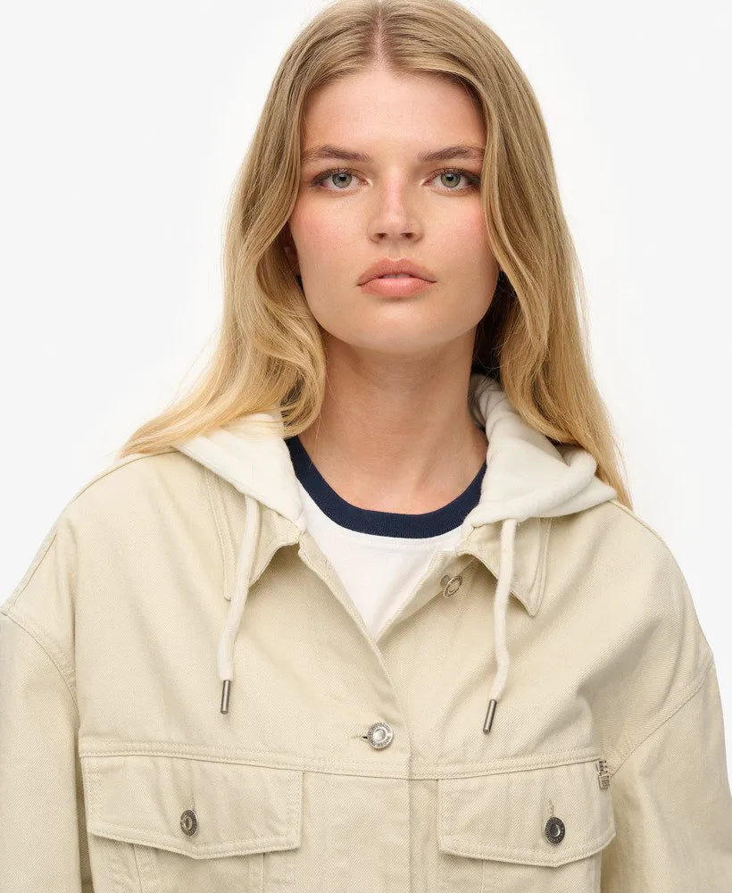 Relaxed Hooded Trucker Jacket