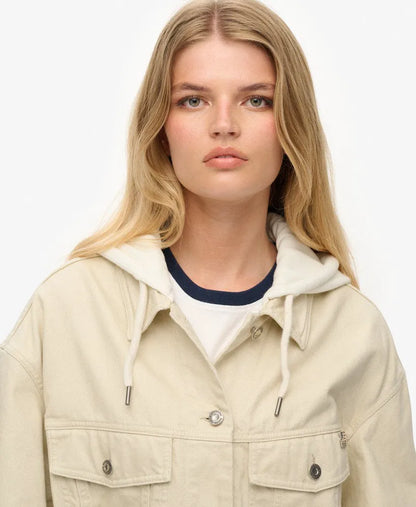 Relaxed Hooded Trucker Jacket