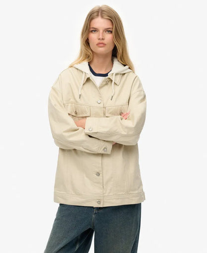 Relaxed Hooded Trucker Jacket