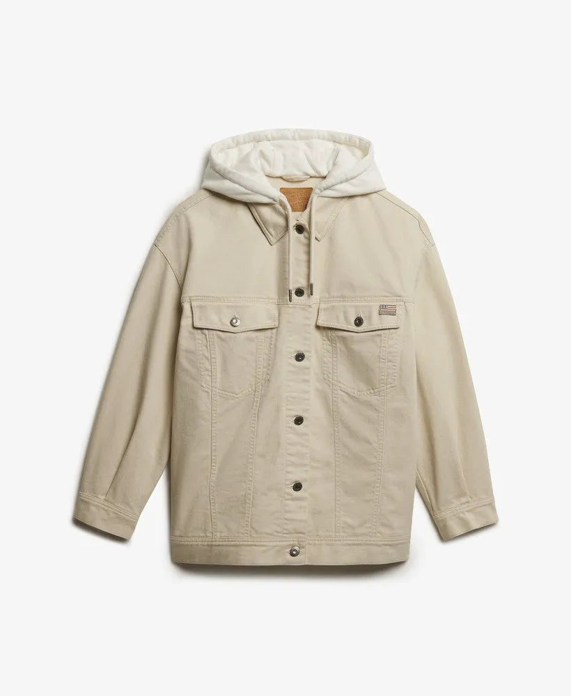 Relaxed Hooded Trucker Jacket