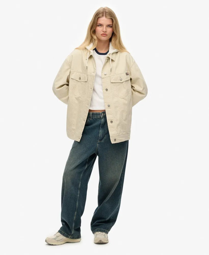 Relaxed Hooded Trucker Jacket