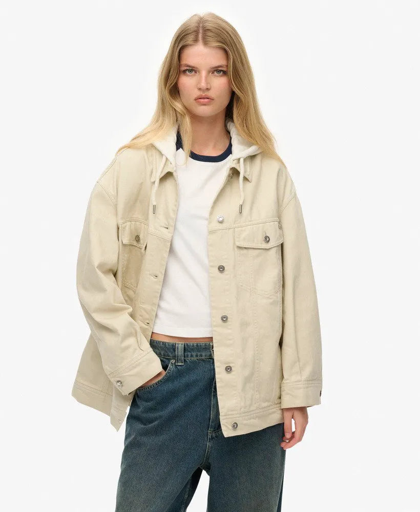 Relaxed Hooded Trucker Jacket