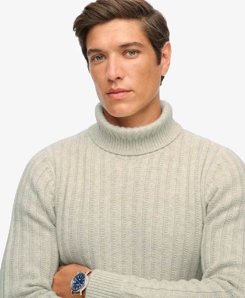 The Merchant Store - Ribbed Roll Neck Jumper