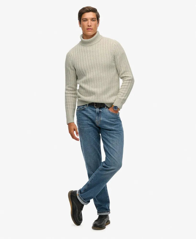 The Merchant Store - Ribbed Roll Neck Jumper