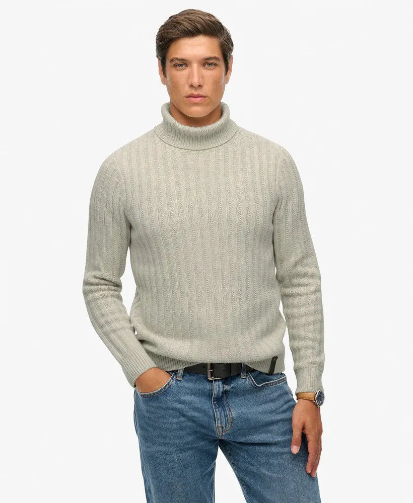 The Merchant Store - Ribbed Roll Neck Jumper