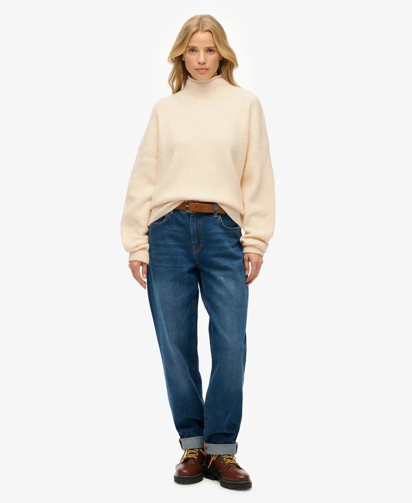 Slouchy Mock Neck Jumper