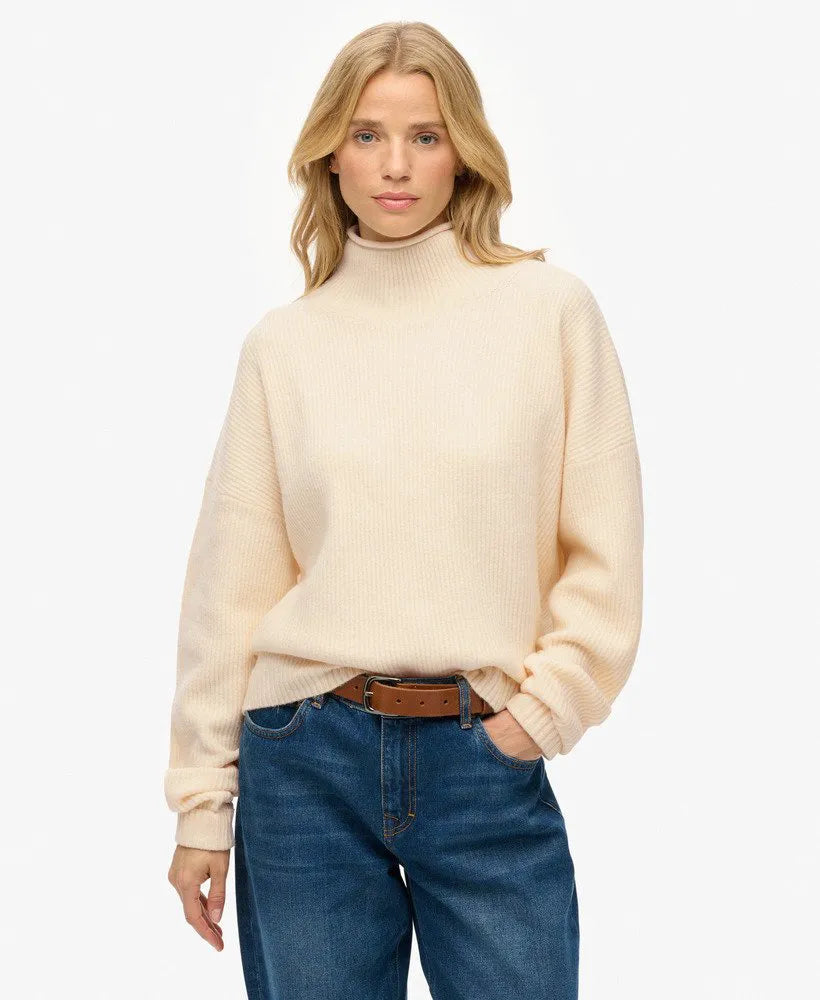 Slouchy Mock Neck Jumper