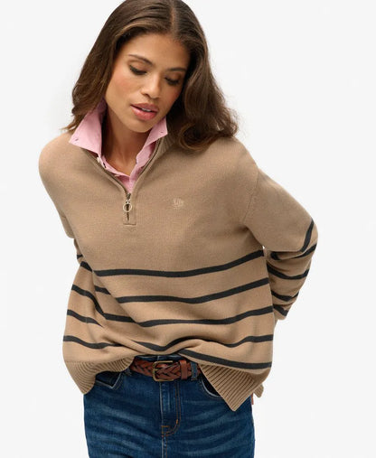 Lingayen Beige Shadow Grey Stripe