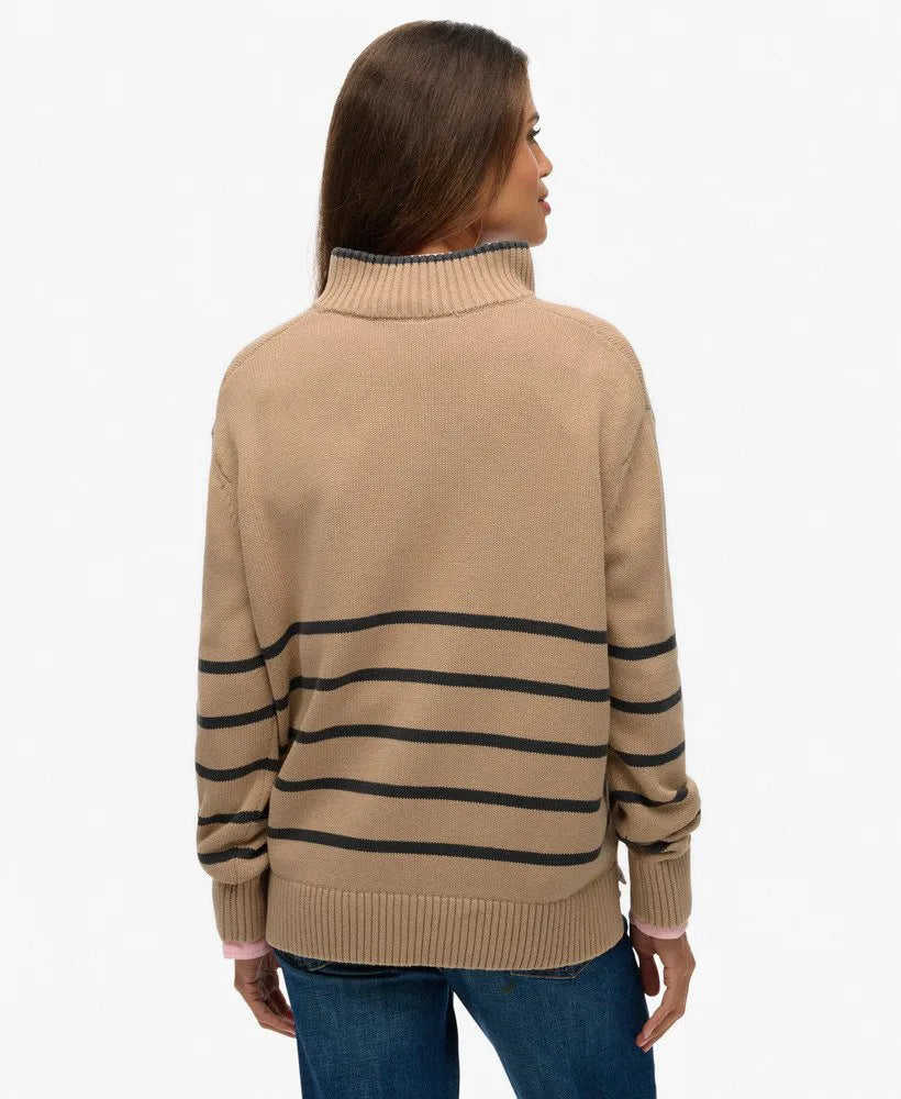 Lingayen Beige Shadow Grey Stripe