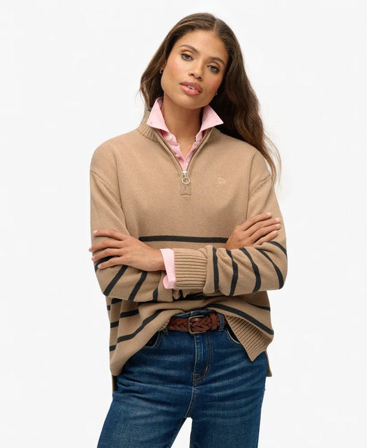 Lingayen Beige Shadow Grey Stripe
