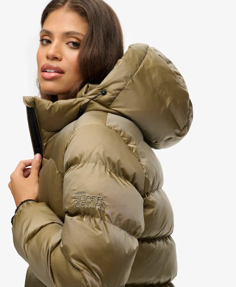 Hooded Luxe Sports Puffer Jacket