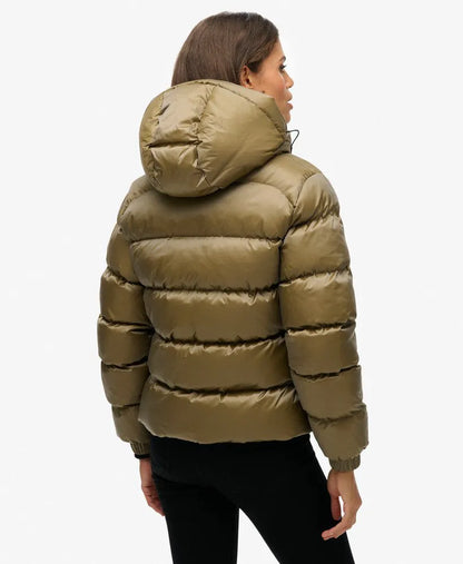 Hooded Luxe Sports Puffer Jacket