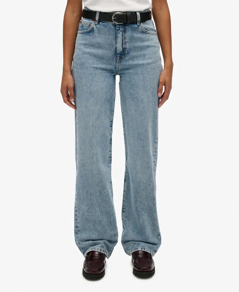 Organic Cotton High Rise Wide Leg Jeans