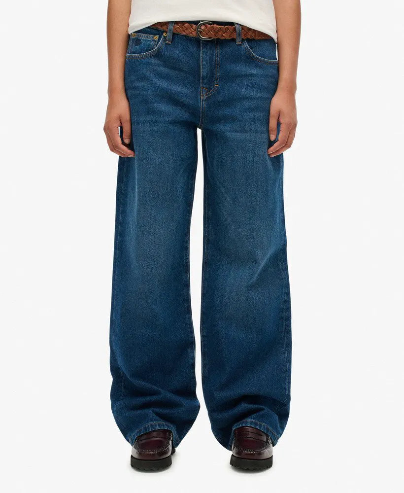 Organic Cotton Mid Rise Wide Leg Jeans