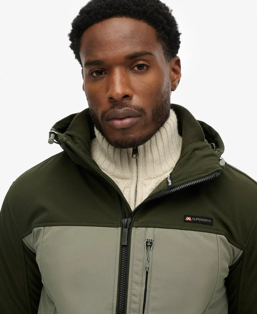 Hooded Softshell Colourblock Jacket
