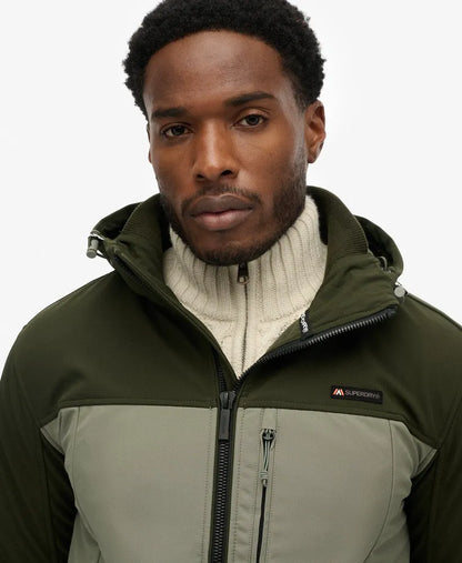 Hooded Softshell Colourblock Jacket