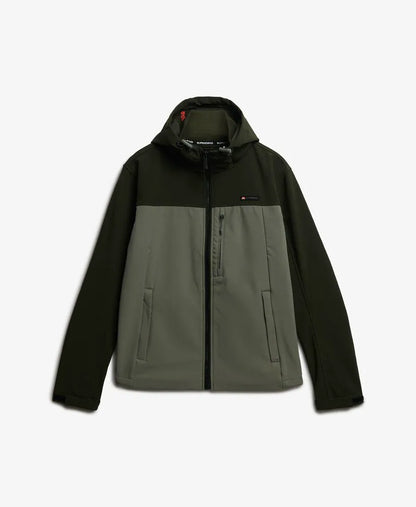 Hooded Softshell Colourblock Jacket