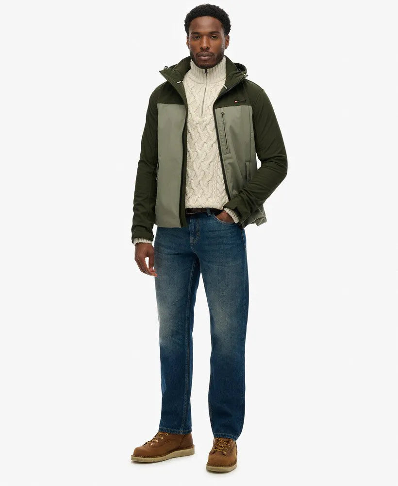 Hooded Softshell Colourblock Jacket