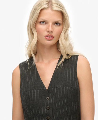 Charcoal Pinstripe