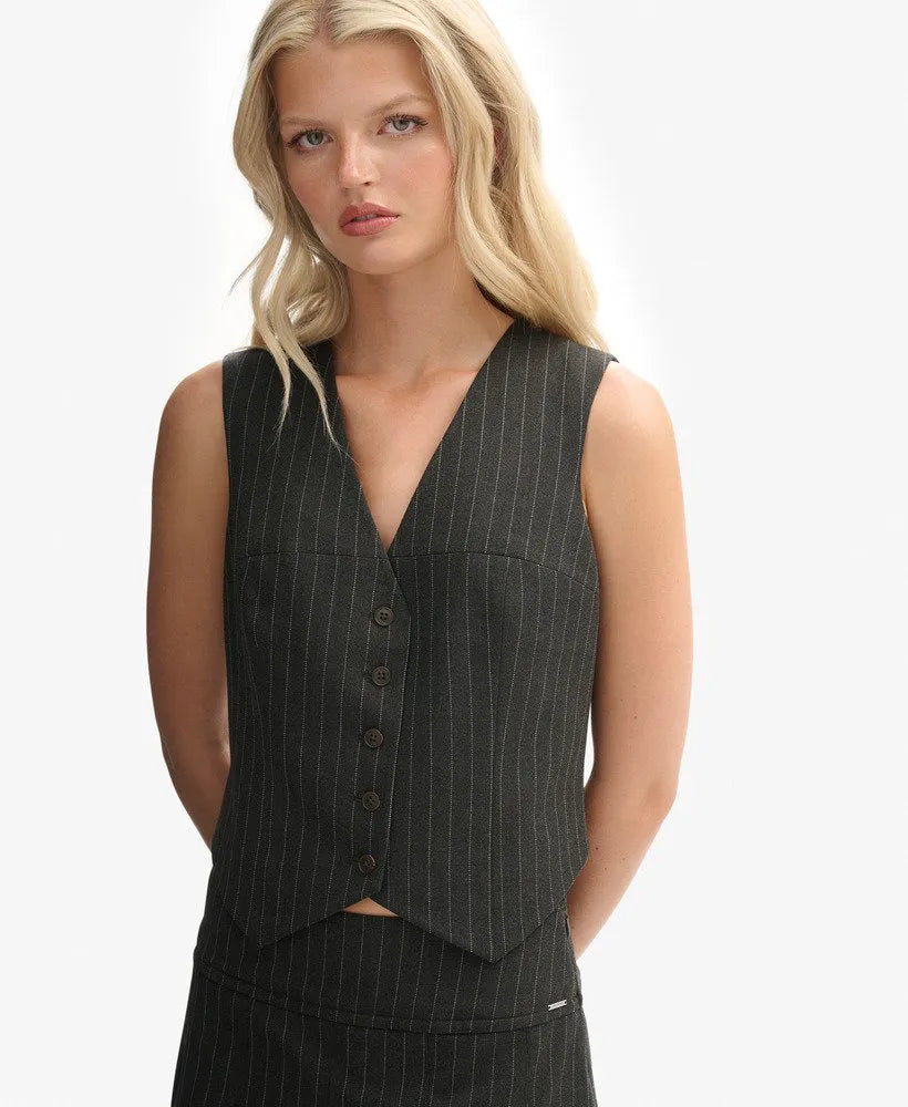 Charcoal Pinstripe