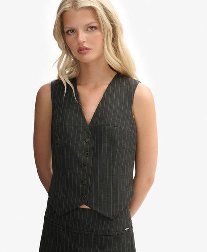 Charcoal Pinstripe