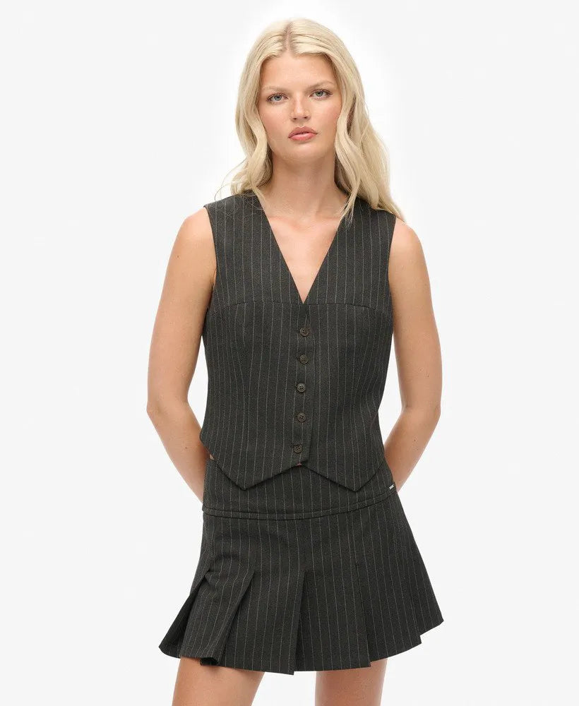 Charcoal Pinstripe