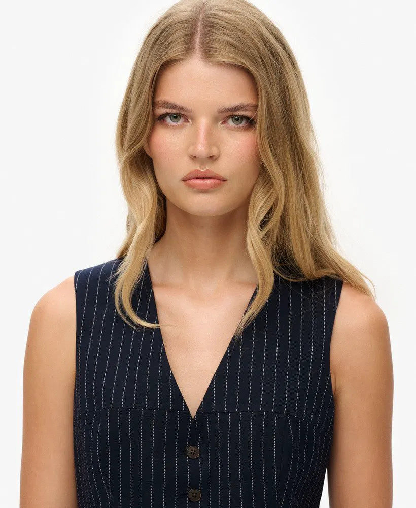 NAVY PINSTRIPE