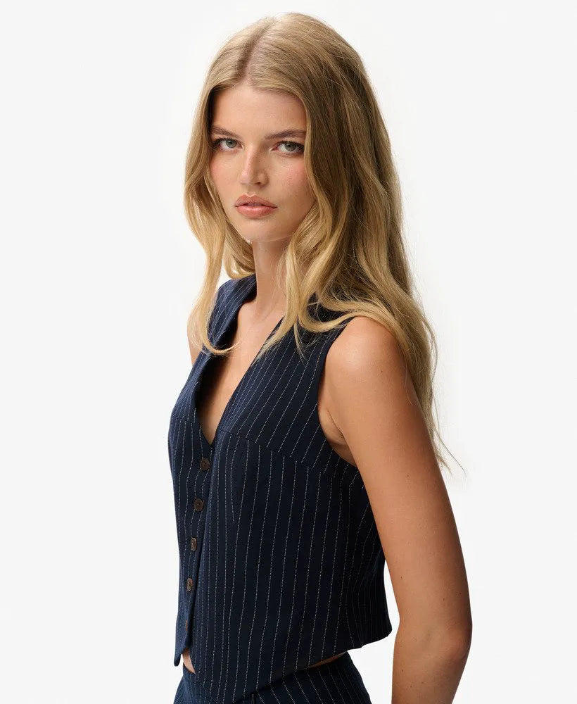 NAVY PINSTRIPE