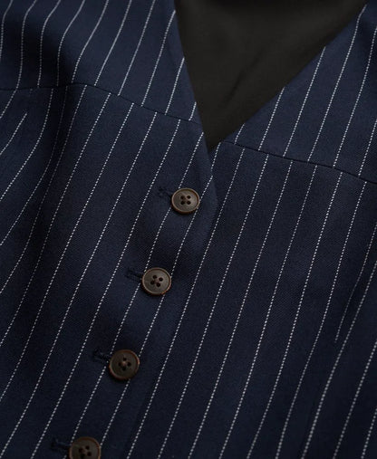 NAVY PINSTRIPE