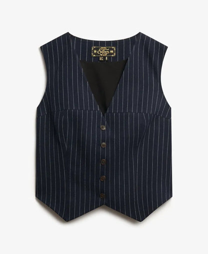 NAVY PINSTRIPE