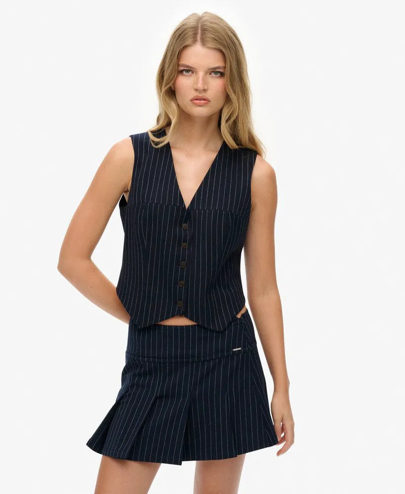 NAVY PINSTRIPE