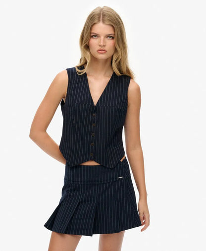 NAVY PINSTRIPE