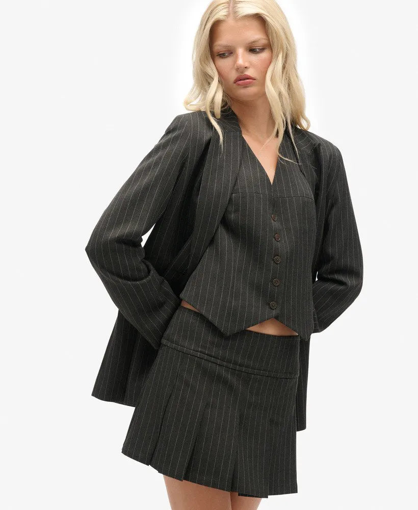 Charcoal Pinstripe
