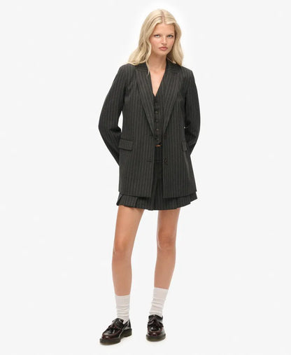 Charcoal Pinstripe