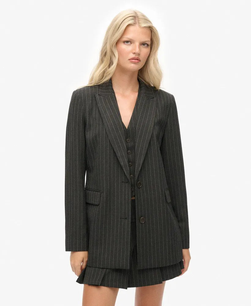 Charcoal Pinstripe