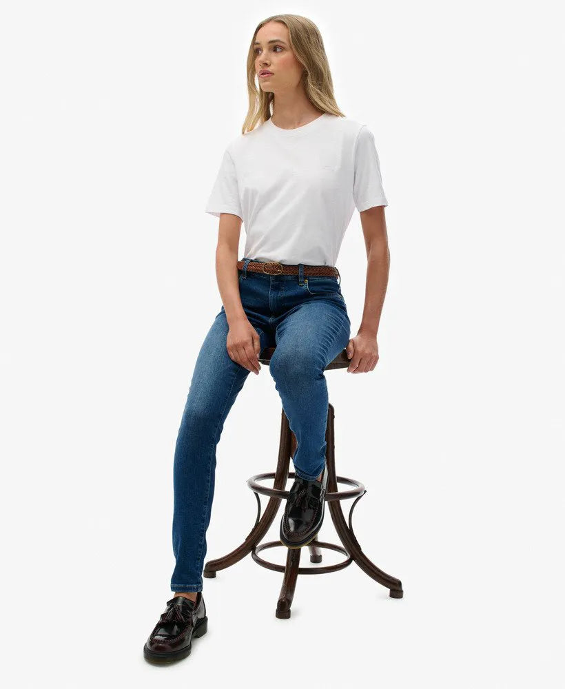 Organic Cotton Mid Rise Skinny Jeans