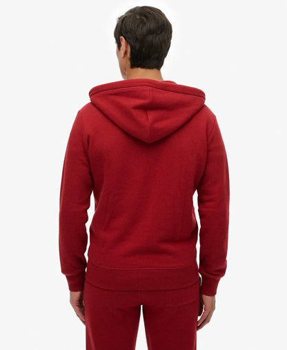 Vintage Logo Embroidered Zip Hoodie