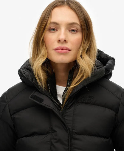 Black Puffer Jacket with Hood