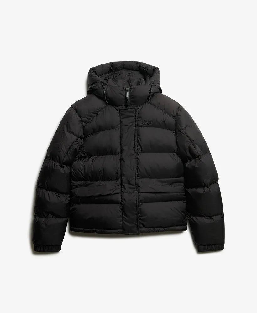 Black Puffer Jacket with Hood