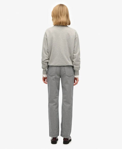 Mid Rise Straight Stripe Pants