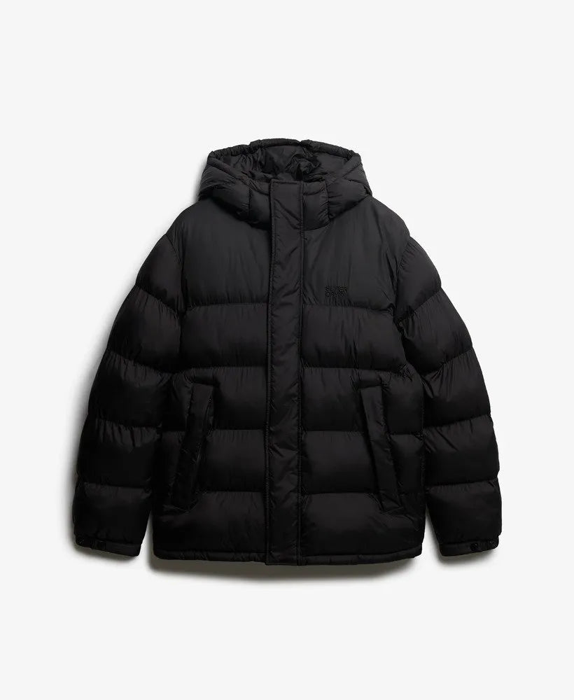 Black Puffer Jacket with Hood