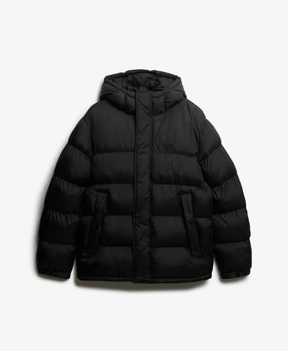Black Puffer Jacket with Hood