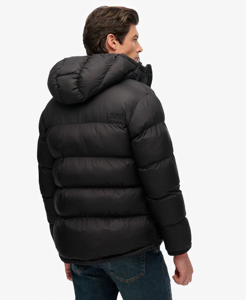 Black Puffer Jacket with Hood