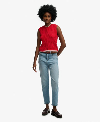 Cable Button Down Tank Top