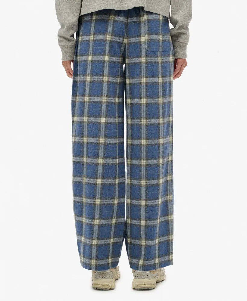 Navy/Green Check