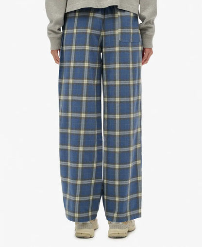 Navy/Green Check