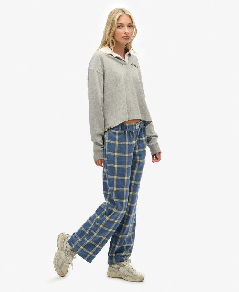 Navy/Green Check