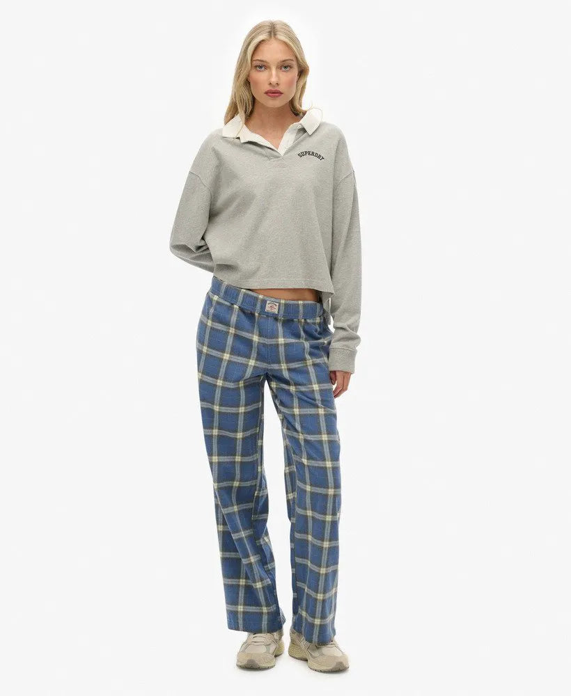 Navy/Green Check