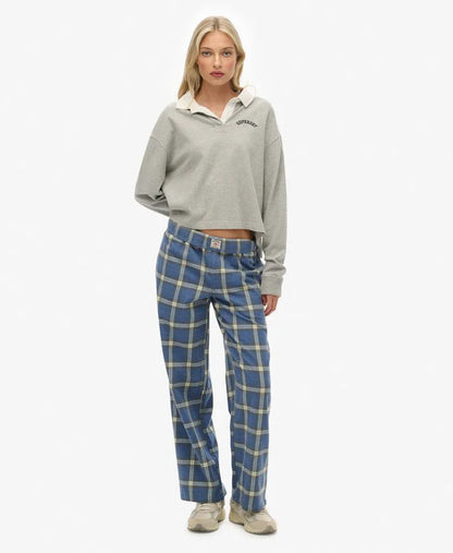 Navy/Green Check
