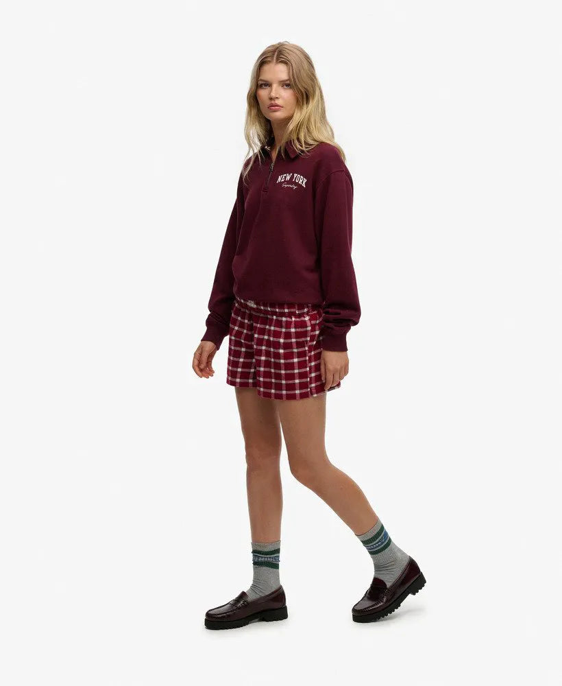 Burgundy Check